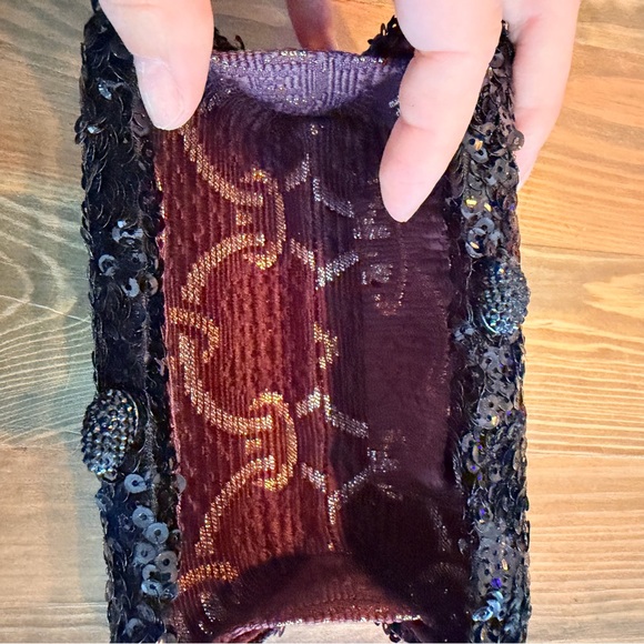 Kotur Black Sequin Clutch